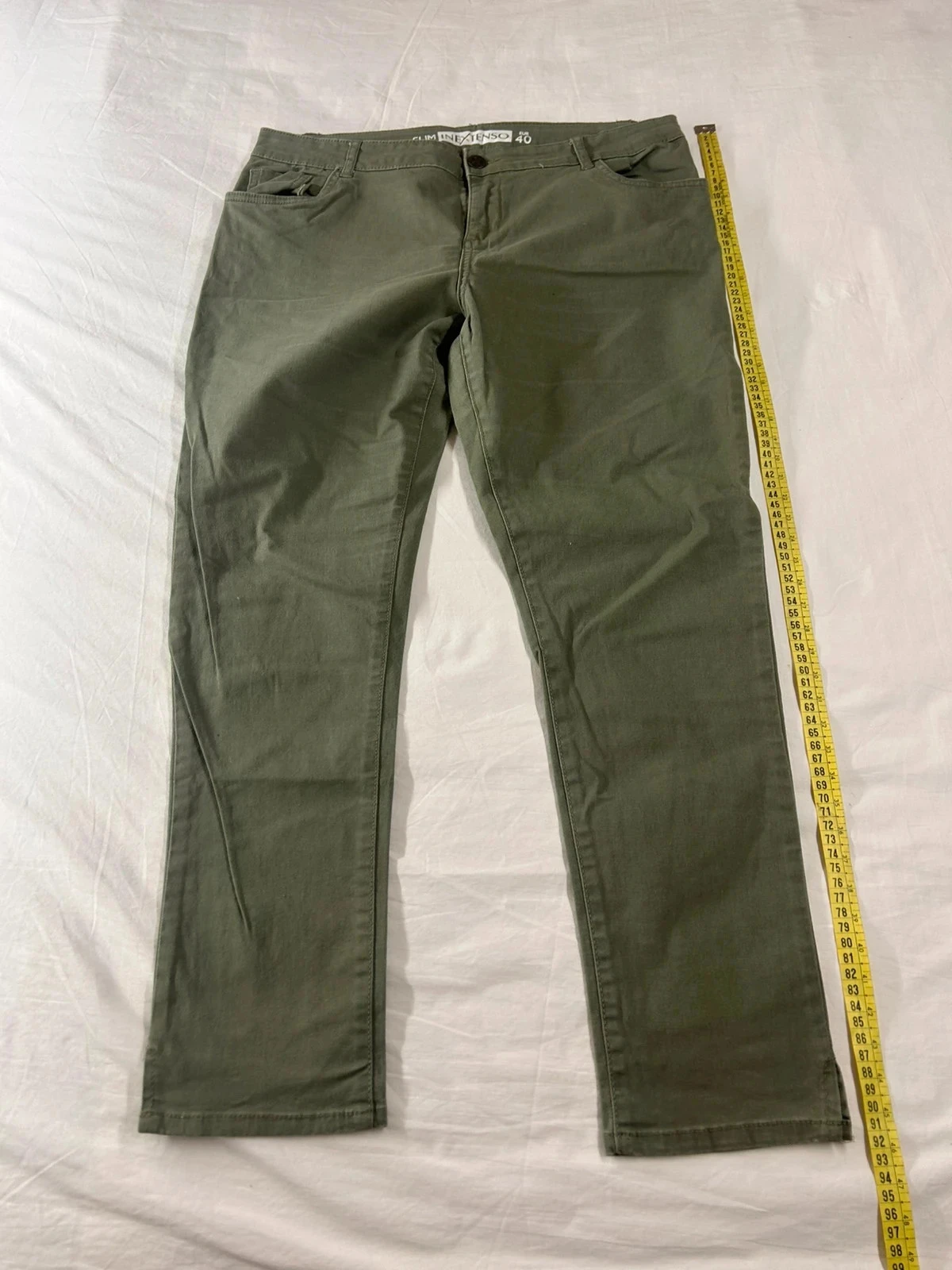 Khaki green slim fit jeans by In Extenso – photo 2